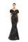 Formal Dresses Long Metallic Formal Ruffle Evening Dress Black