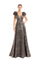 Formal Dresses Pleated Long Formal A Line Evening Dress Mocha