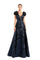 Formal Dresses Pleated Long Formal A Line Evening Dress Navy