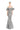 Formal Dresses Floral Beaded Long Formal Evening Dress Silver