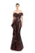 Formal Dresses Beaded Formal Long Ruffle Evening Dress Wine