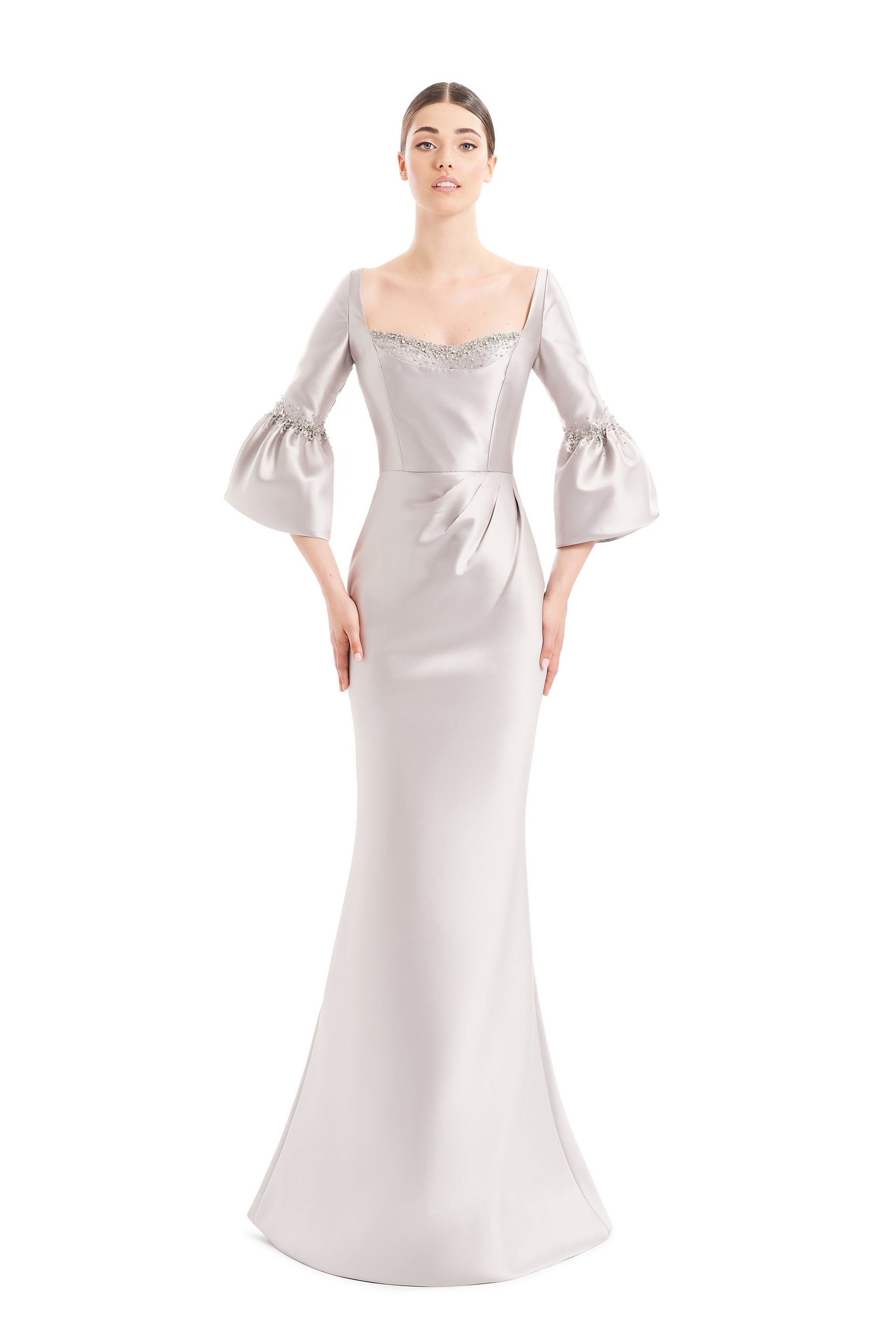 Formal Dresses Long Formal Evening Mermaid Dress Silver/Taupe
