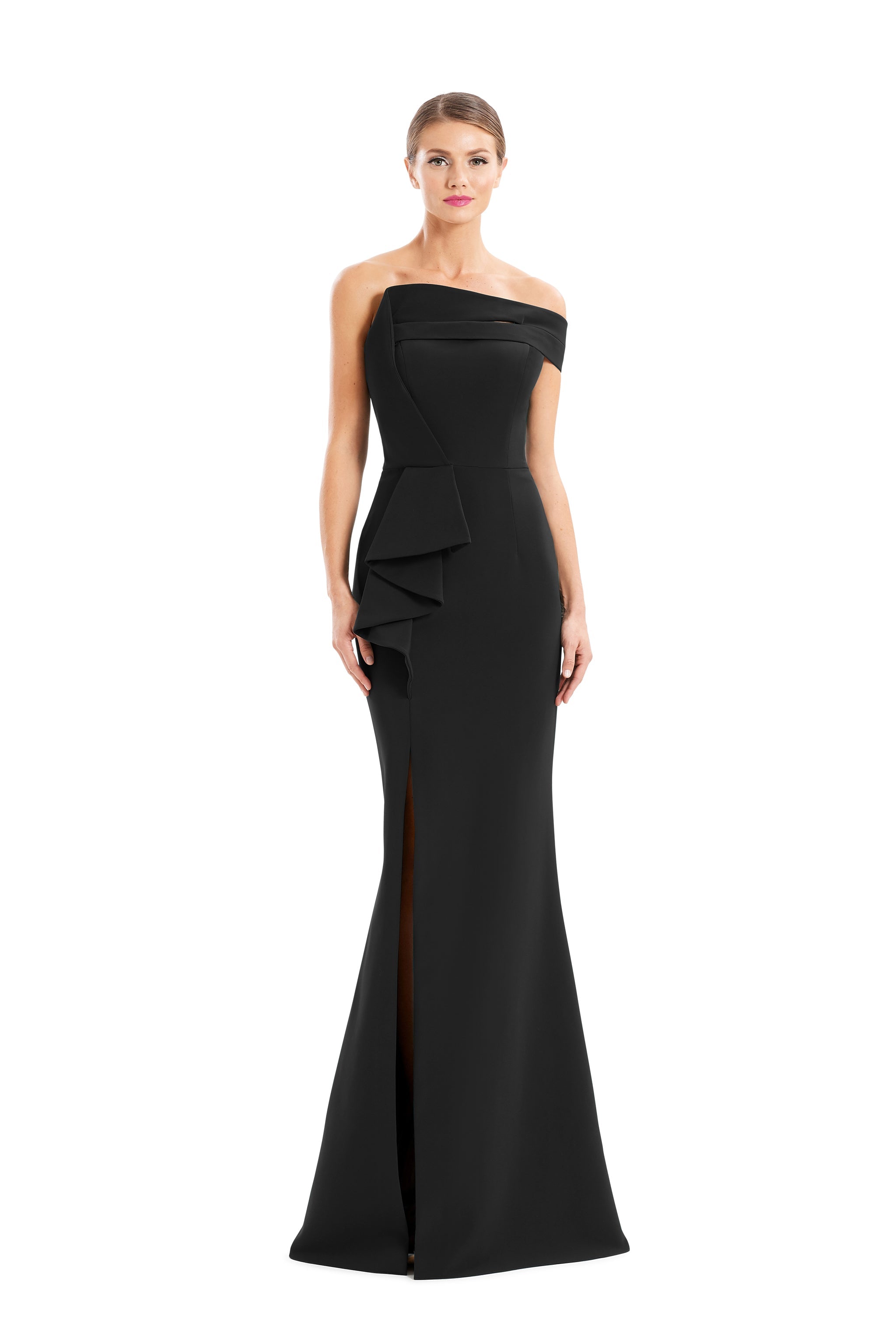 Formal Dresses Long Pleated Formal Evening Dress Black