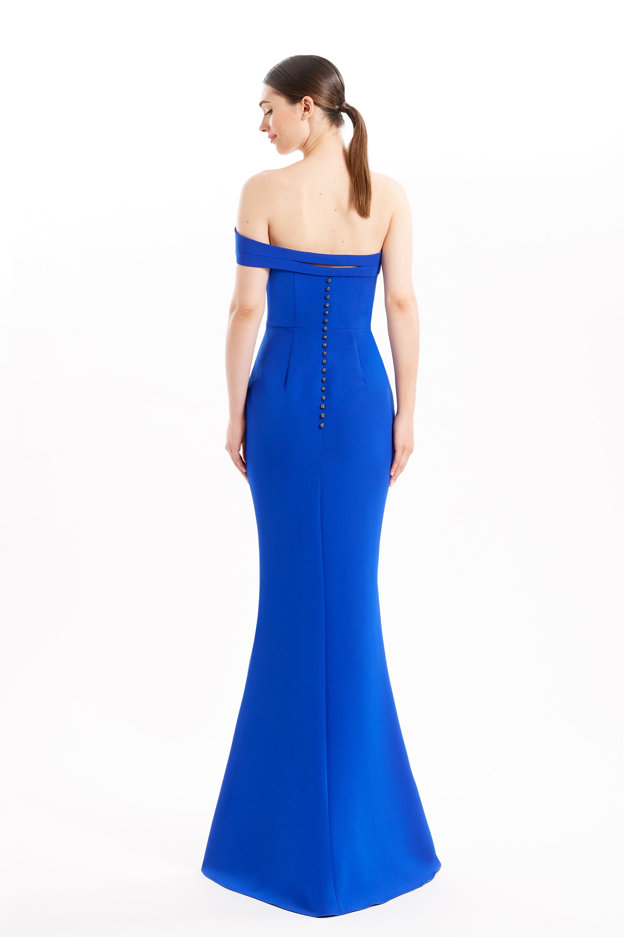 Formal Dresses Long Pleated Formal Evening Dress Blue