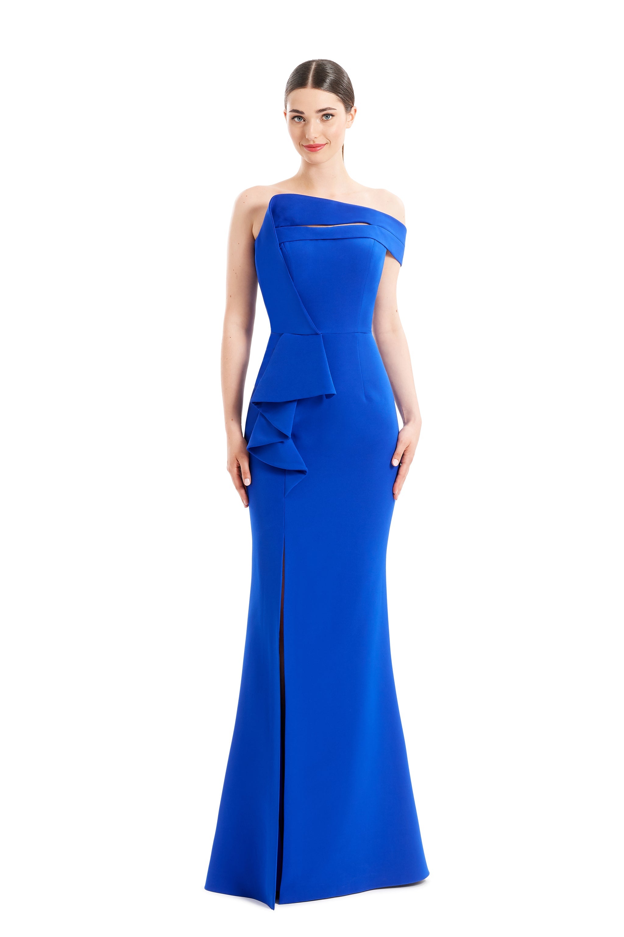 Formal Dresses Long Pleated Formal Evening Dress Blue