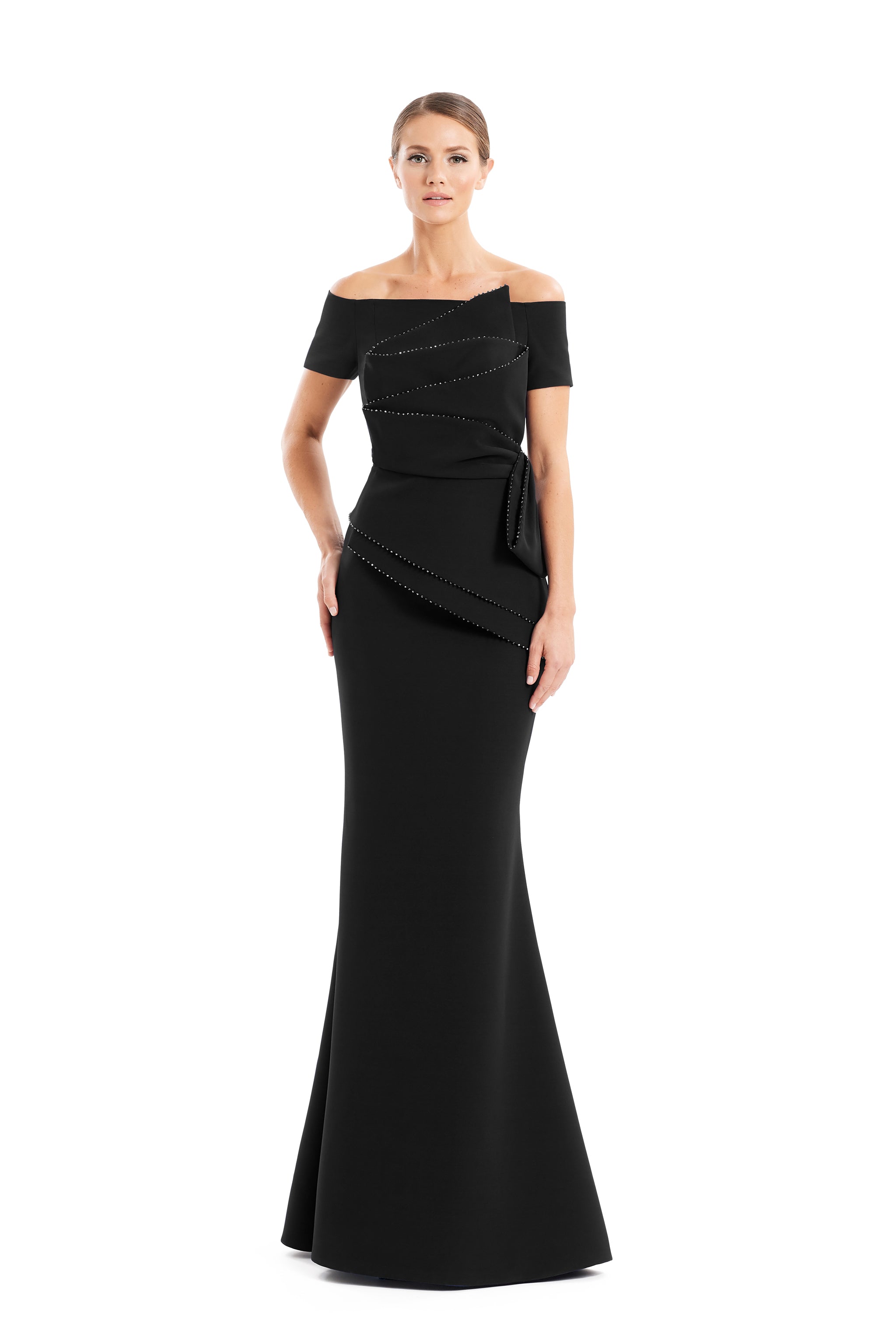 Formal Dresses Long Formal Pleated Mermaid Dress Black
