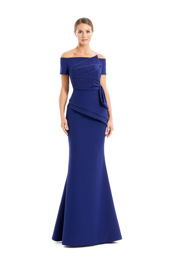 Alexander by Daymor 1661F22 Long Formal Pleated Mermaid Dress