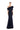 Formal Dresses Fitted Long Formal Pleated Ruffle Dress Navy