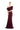 Formal Dresses Fitted Long Formal Pleated Ruffle Dress Wine