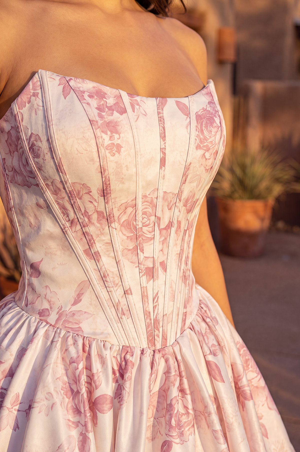 Floral Corset Short Homecoming Dress – The Dress Outlet