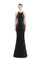 Formal Dresses Long Fitted Formal Beaded Mermaid Evening Dress Black