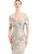 Formal Dresses Mermaid Long Pleated Formal Dress Silver Mink/Gold