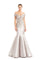 Formal Dresses Long Beaded Applique Formal Mermaid Evening Dress Silver/Taupe