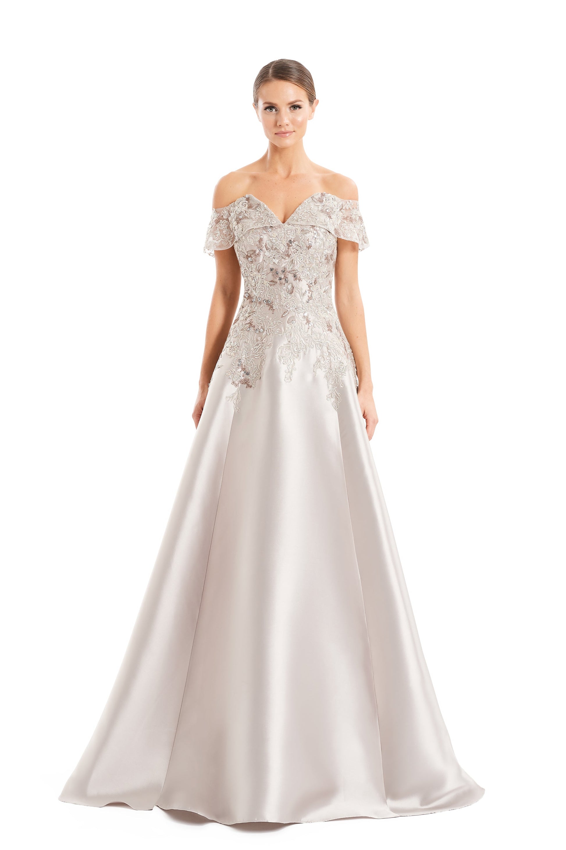 Alexander by Daymor 1668F22 Long A Line Formal Evening Dress