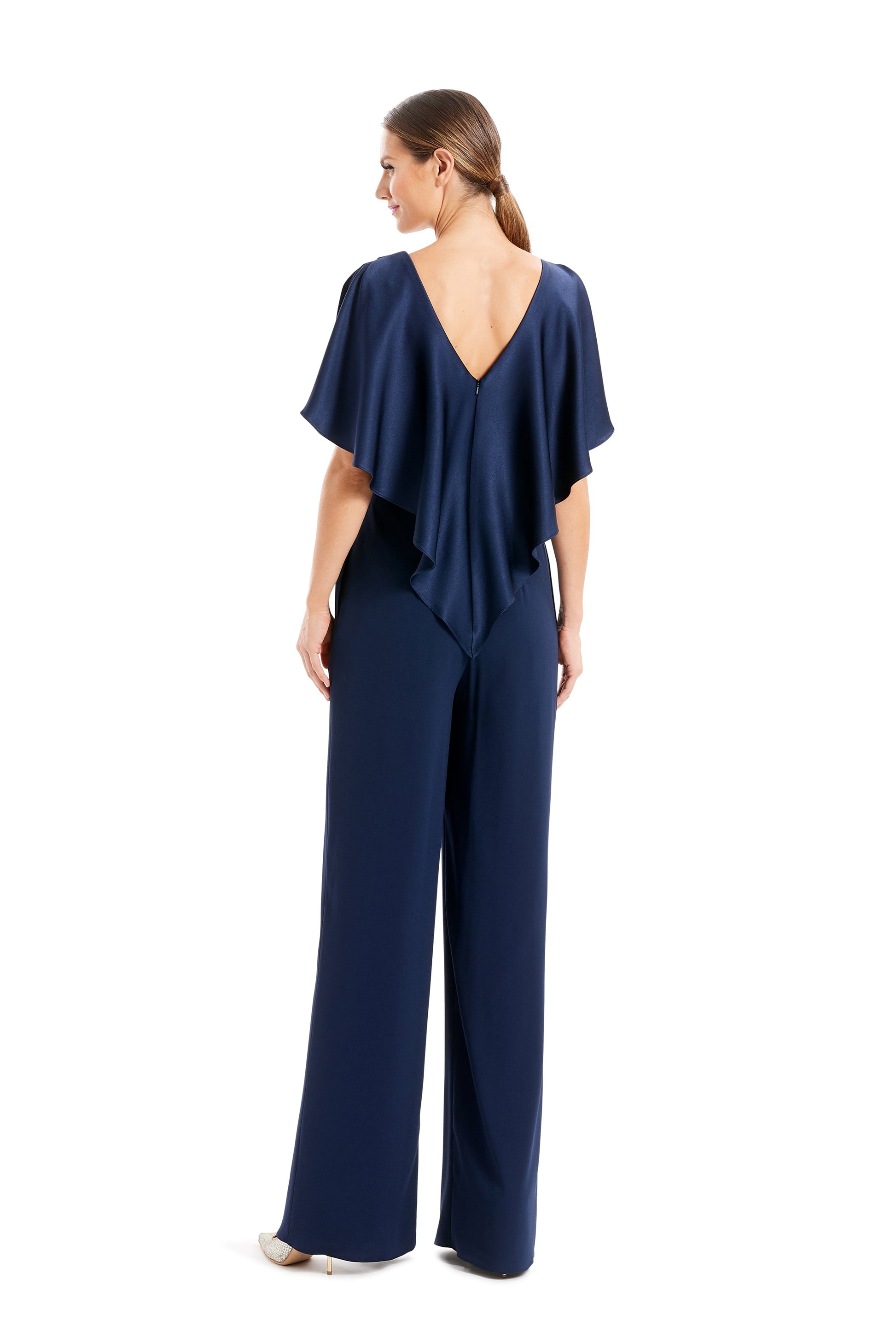 Alexander by Daymor 1669F22 Long Ruffle Formal Jumpsuit