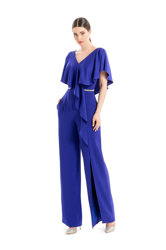 Jumpsuit Long Ruffle Formal Jumpsuit Sapphire