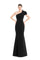 Formal Dresses Pleated Long Mermaid Formal Evening Gown Black