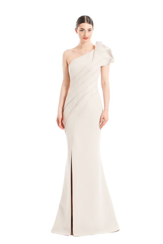 Formal Dresses Long Formal Pleated Evening Dress Bone