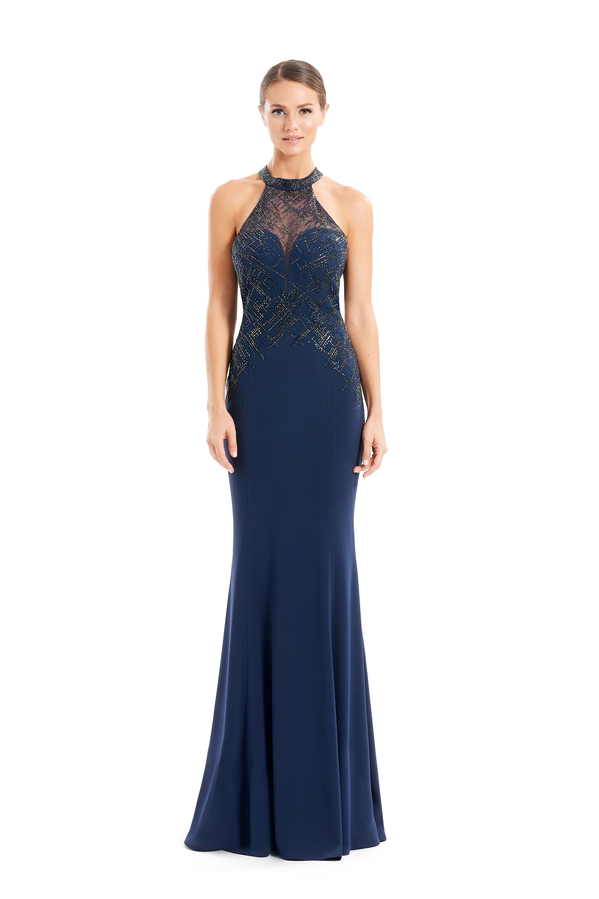 Formal Dresses Beaded Long Mermaid Formal Evening Dress Midnite