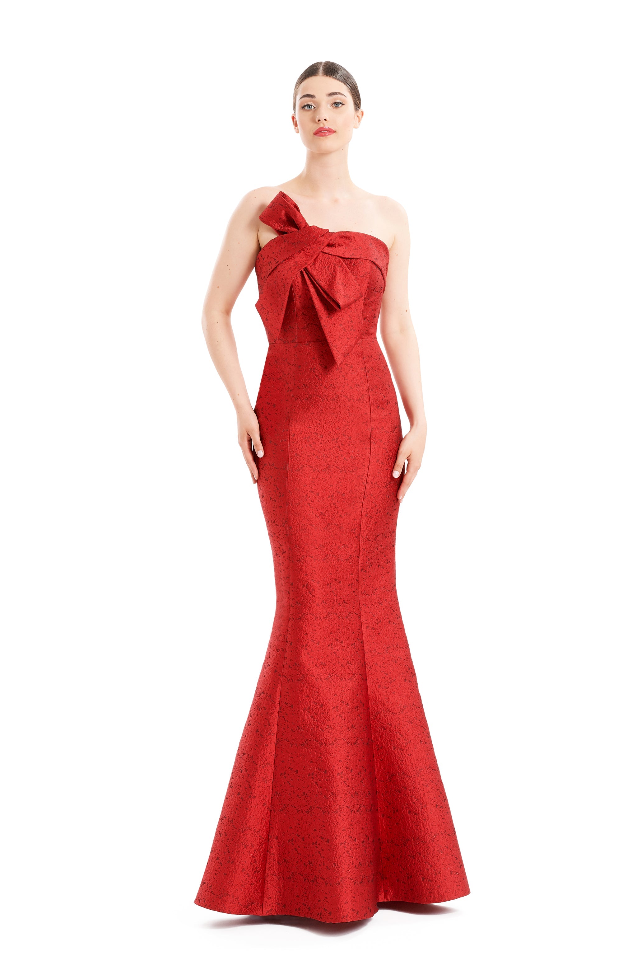 Formal Dresses Formal Long Mermaid Pleated Evening Dress Red