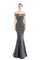 Formal Dresses Mermaid Long Formal Beaded Evening Dress Hematite