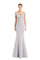 Formal Dresses Mermaid Long Formal Beaded Evening Dress Silver