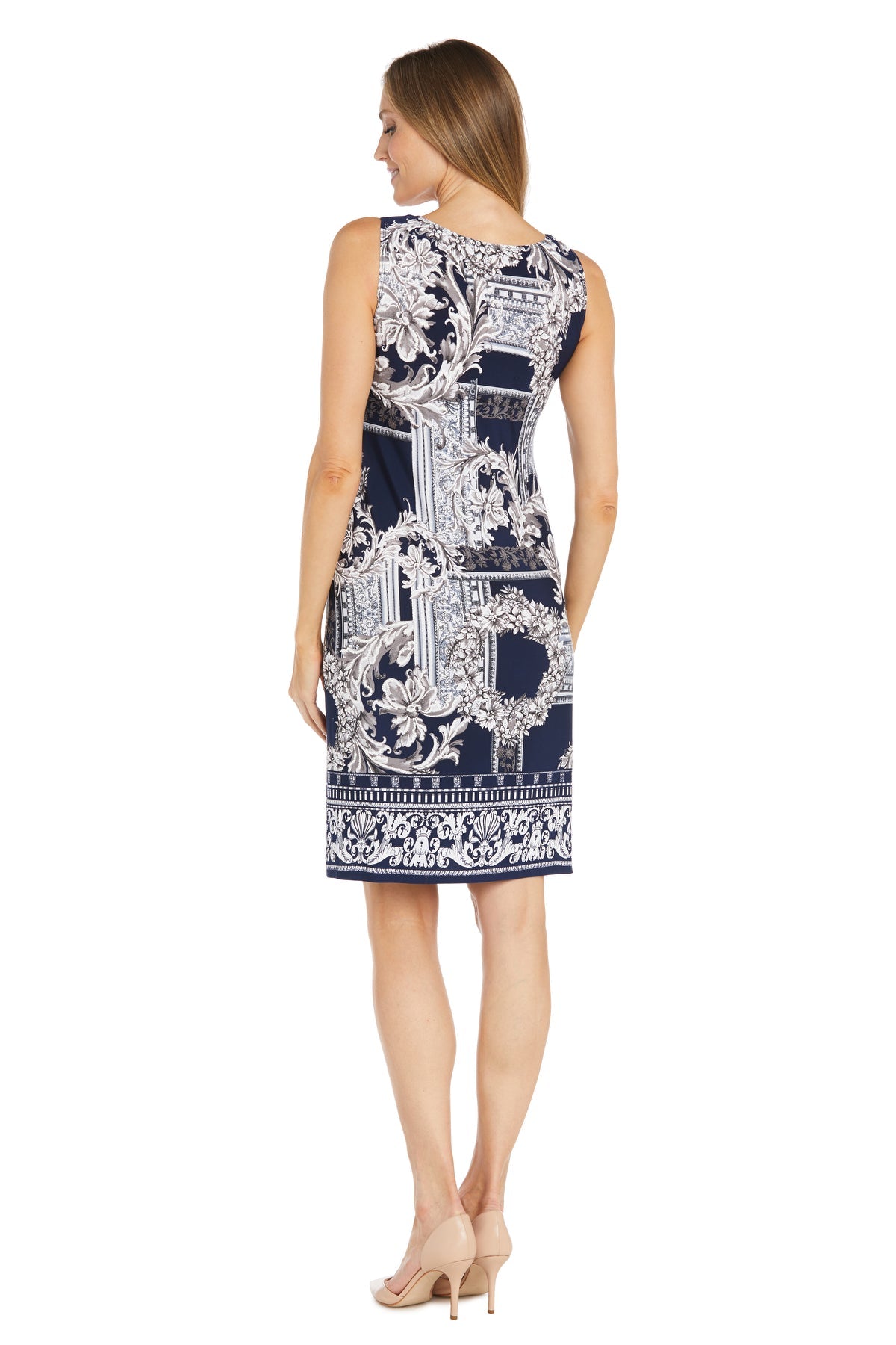 R&M Richards 1687 Mother of the Bride Short Printed Jacket Dress