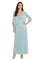 Formal Dresses Formal Long Metallic Evening Cape Dress Seafoam