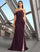 Formal Dresses Long Pleated Ruffle Formal Dress Aubergine