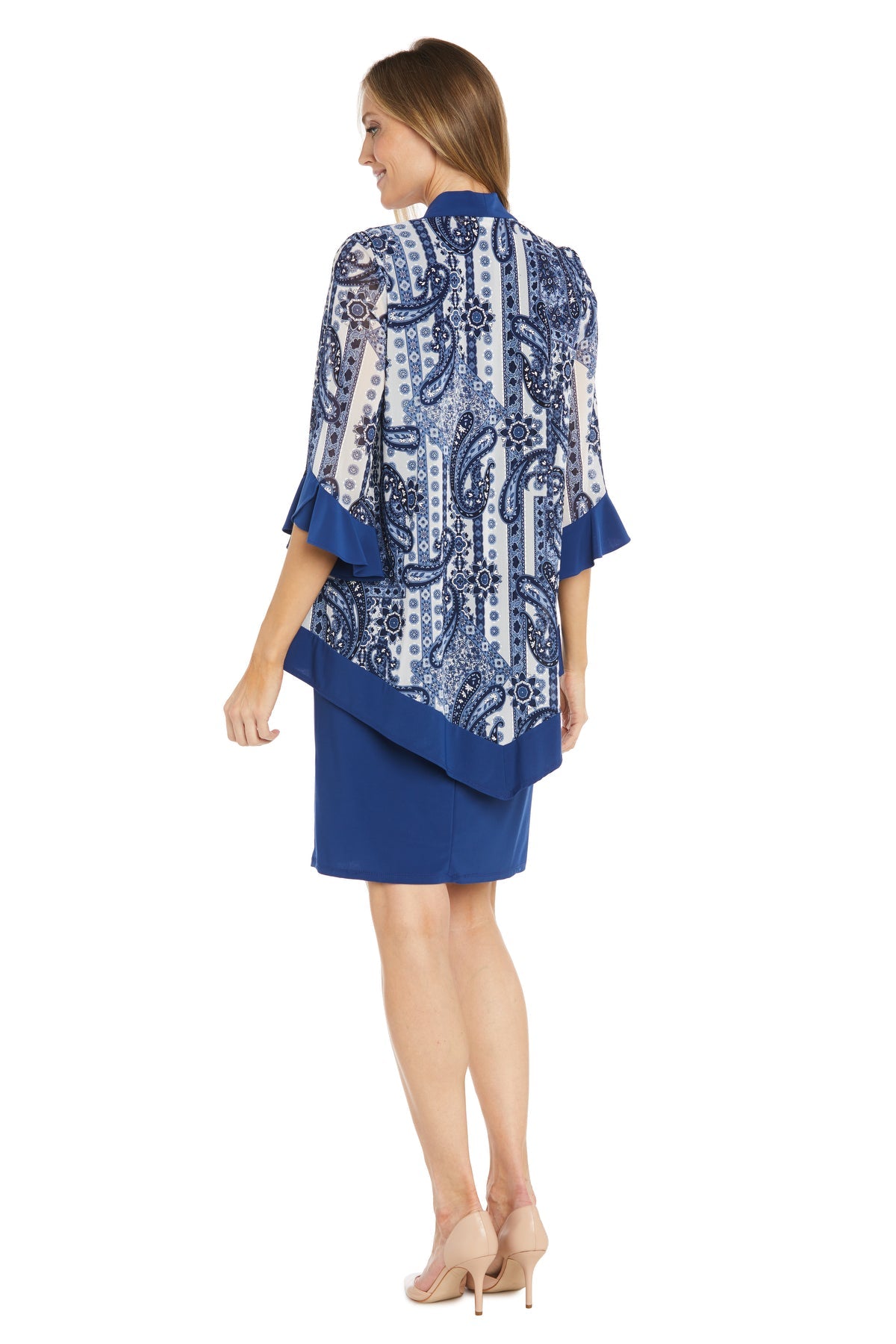 R&M Richards 1714 Short Mother of the Bride Jacket Print Dress