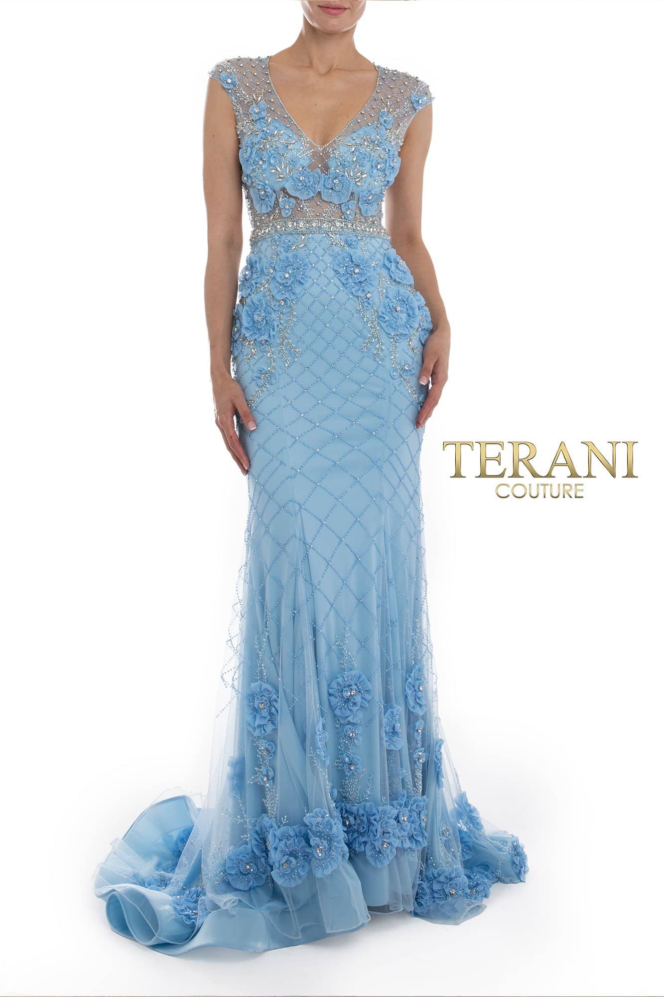 Terani Couture Fitted Long Prom Dress 1722GL4488 - The Dress Outlet