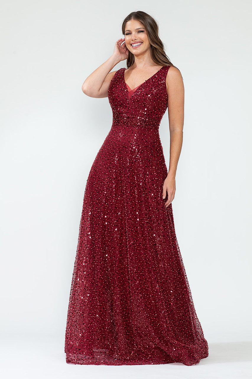 Prom Dresses Bridal Sequin Long Beaded Formal Prom Dress Lenovia 8217 Burgundy