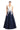 Prom Dresses Long Ball Gown Floral Print Prom Dress Navy/White