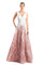 Prom Dresses Long Ball Gown Floral Print Prom Dress Quartz/White