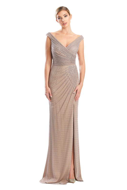 Formal Dresses Long Formal Fitted Evening Dress Rose Gold