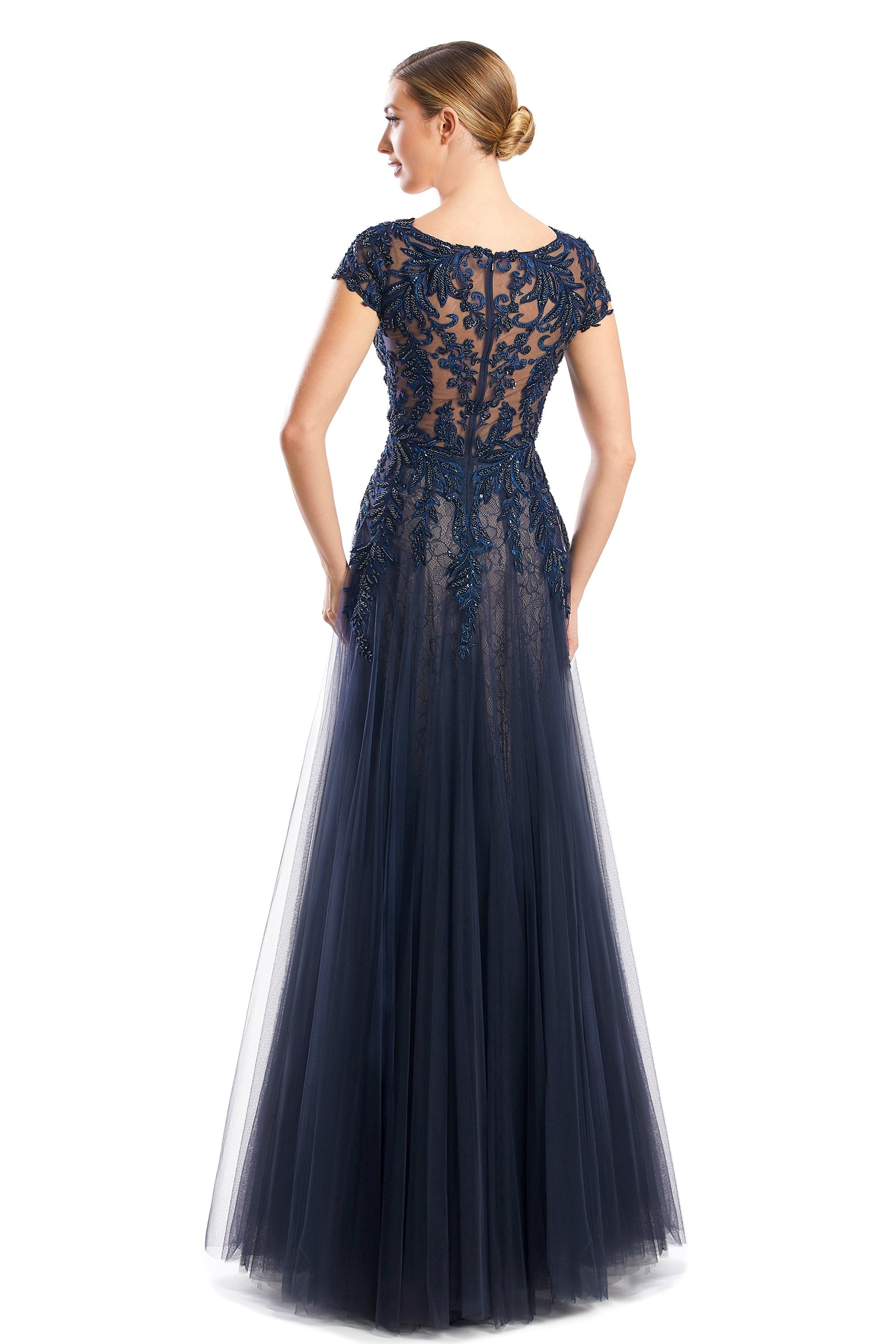 Alexander by Daymor 1755S23 A Line Long Formal Lace Evening Dress