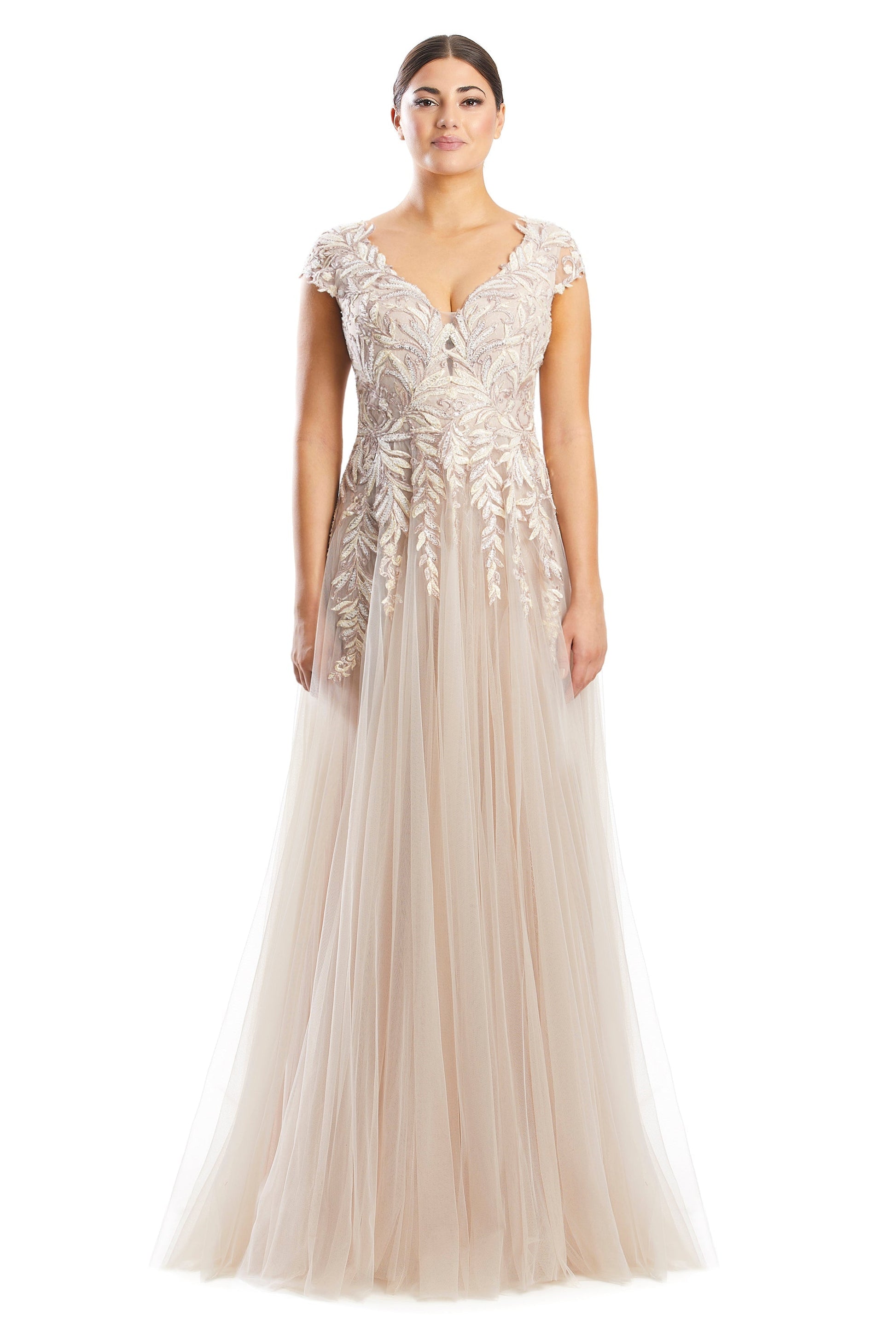 Alexander by Daymor 1755S23 A Line Long Formal Lace Evening Dress