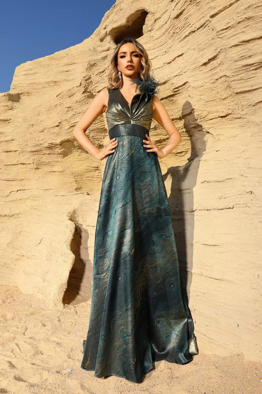 Formal Dresses Long Formal A Line Evening Dress Hunter Gold