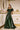 Formal Dresses Pleated Long Formal A Line Beaded Evening Dress Emerald