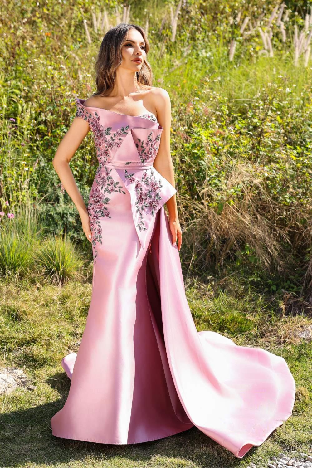 Terani Couture 252M5309 Long Fitted Overskirt Formal Dress