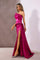 Formal Dresses Fitted Formal Slit Long Evening Dress Fuchsia