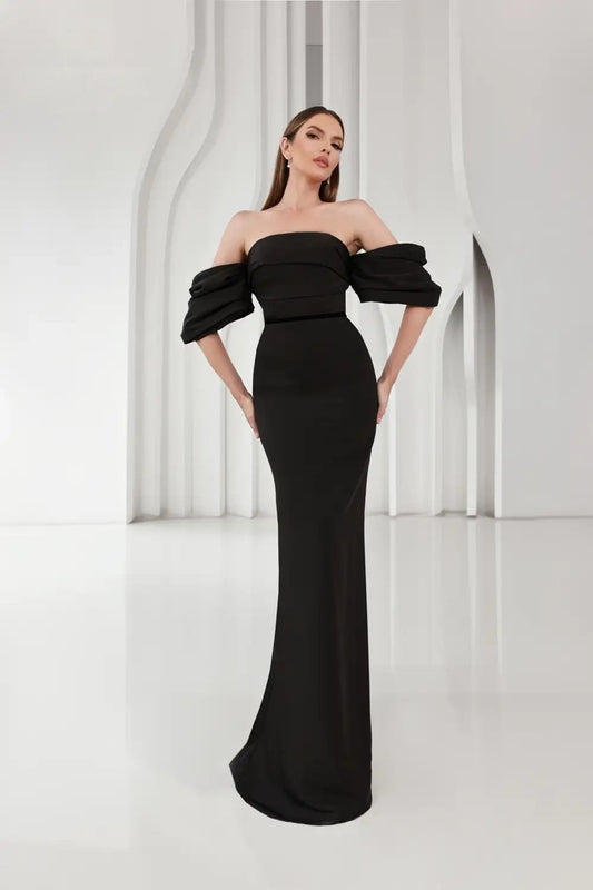 Formal Dresses Long Fitted Formal Evening Dress Black