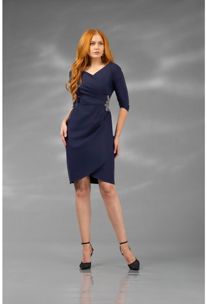 Cocktail Dresses Short Homecoming Mini Cocktail Dress Navy