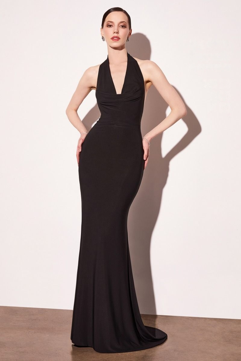 Prom Dresses Fitted Long Formal Evening Prom Dress Black