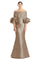 Formal DressesLong  Ruffle Formal Evening Dress Mocha