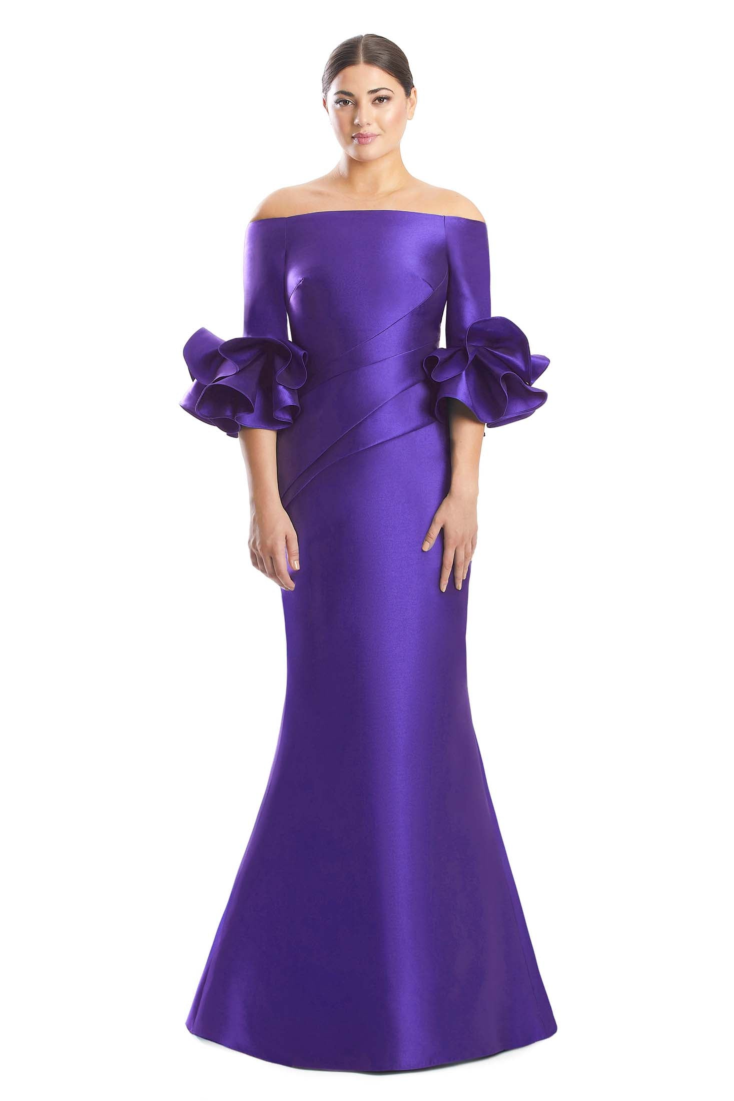 Formal Dresses Pleated Long Formal Mermaid Evening Dress Amethyst