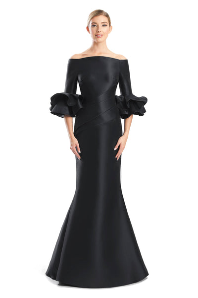 Formal DressesLong  Ruffle Formal Evening Dress Black