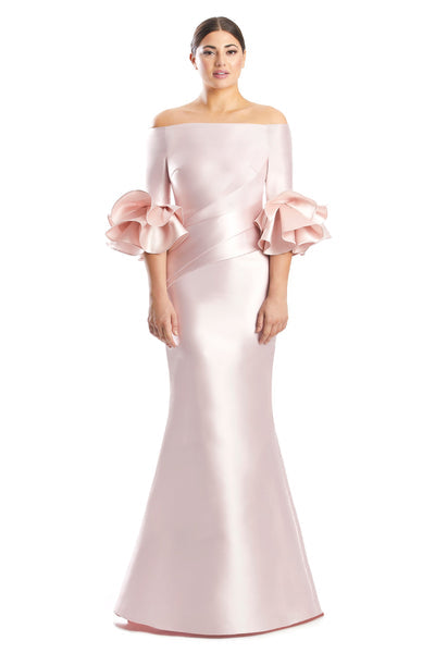 Formal DressesLong  Ruffle Formal Evening Dress Soft Pink