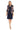 Mother of the Bride Dresses Short Printed Jacket Mother of the Bride Dress Navy/Coral