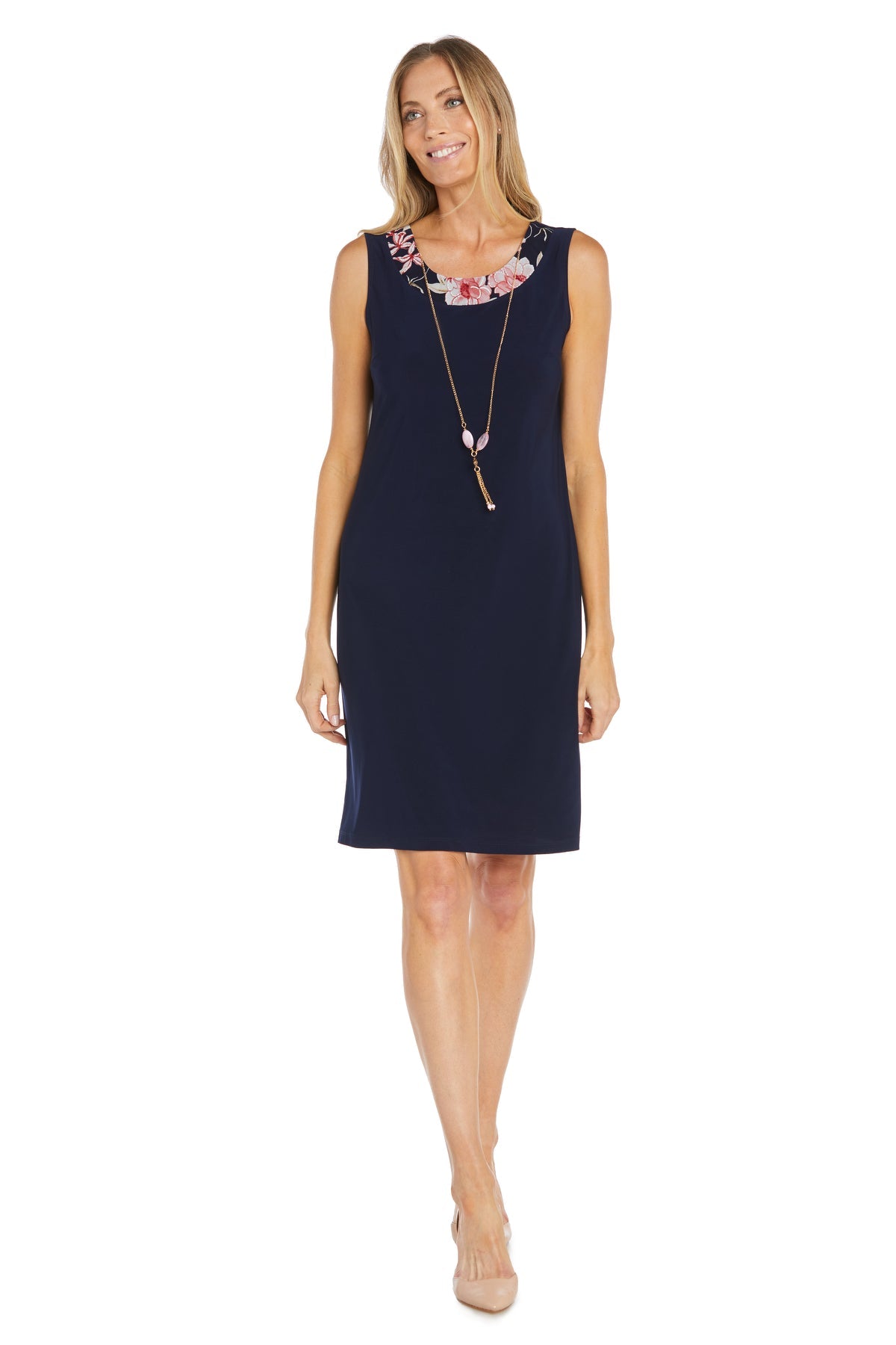 Mother of the Bride Dresses Short Printed Jacket Mother of the Bride Plus Size Dress Navy/Coral
